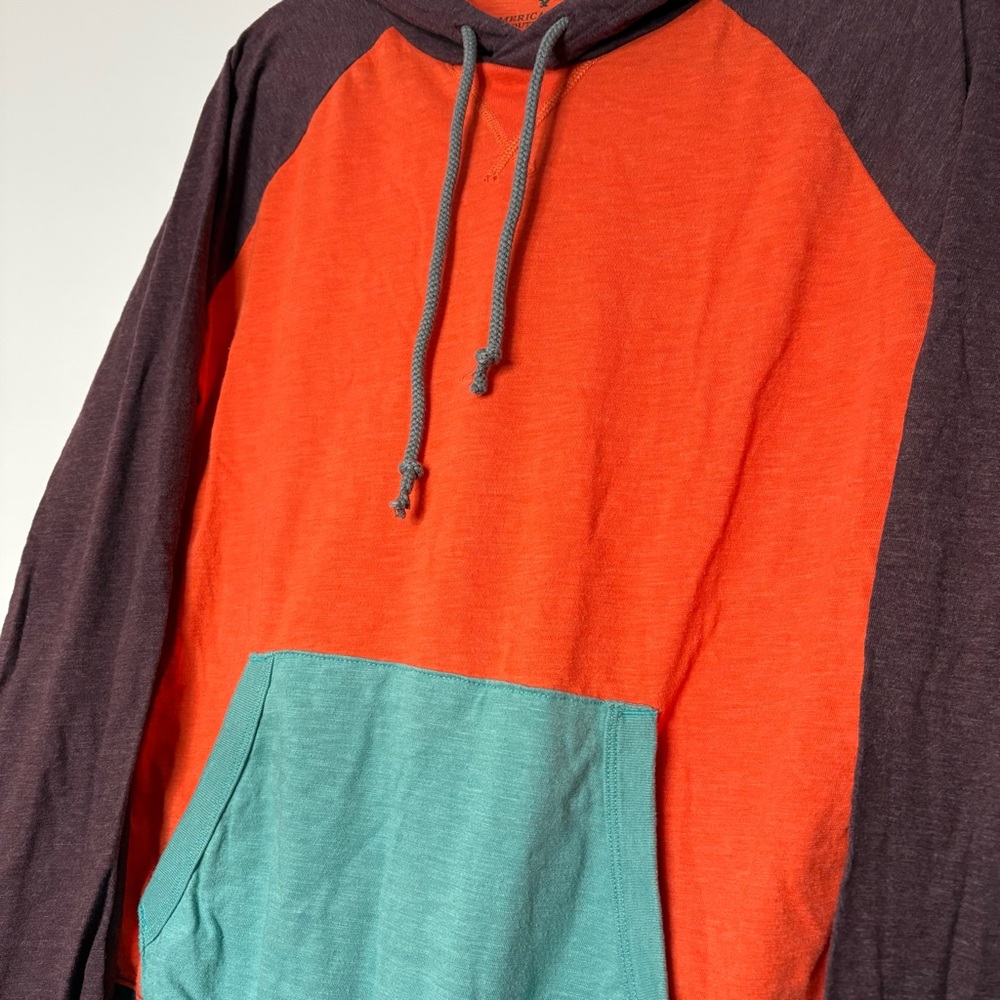 American Eagle Outfitters Men’s Colour Block Pullover Hoodie/Sweatshirt Size S - Picture 2 of 8